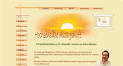 Desktop Screenshot of hochsensiblehilfe.de